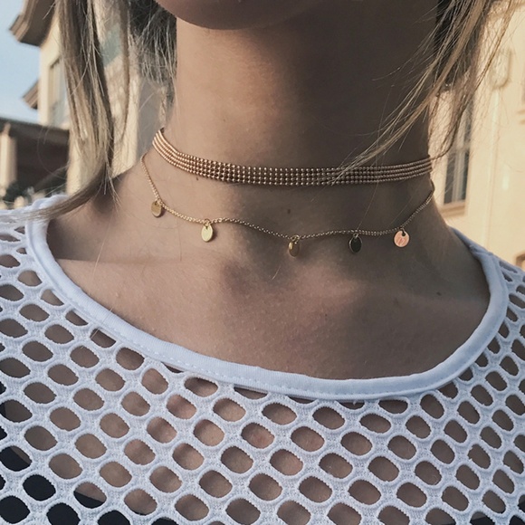 Jewelry - NEW Double Layer Coin Choker Necklace